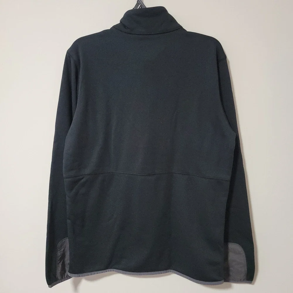 Columbia Hiking 1/2 Zip Fleece Pullover Mens M Black Gray Chest Pocket Outdoor
